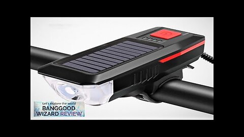 Bike Light Set And Horn Solar Powered USB Rechargeable 4 Mode Bicycle Review