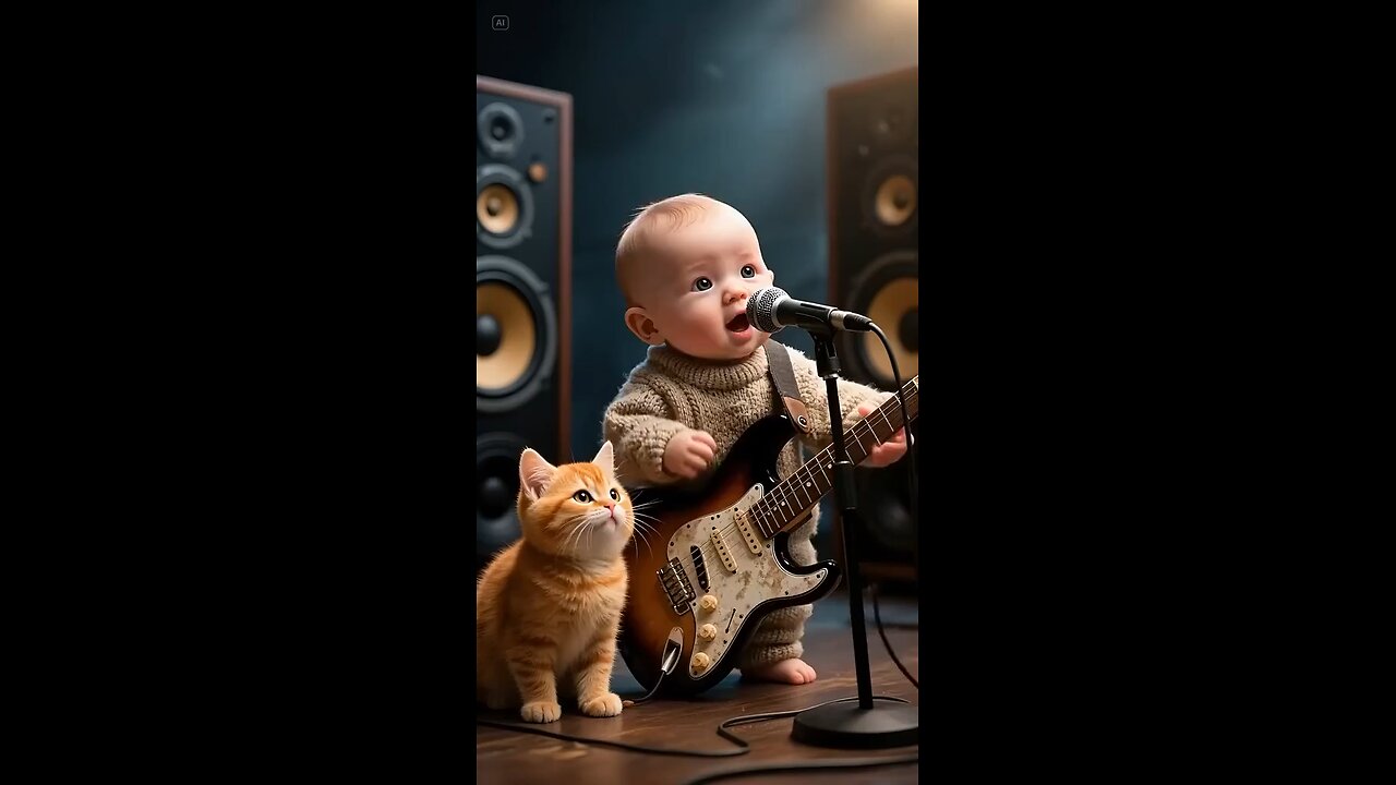 Boy and cat sing a song for Mommy's 💕 Videos