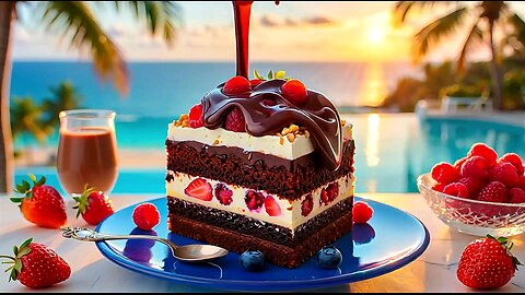 Heavenly Chocolate Cake with Fresh Berries | Paradise View