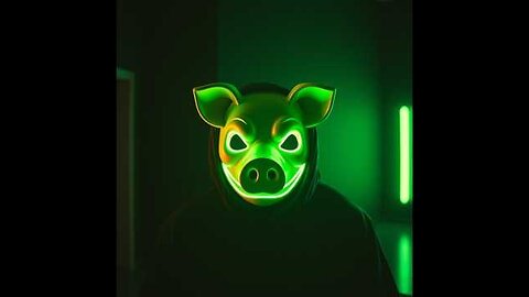 Spooky Green Piggy Streamer