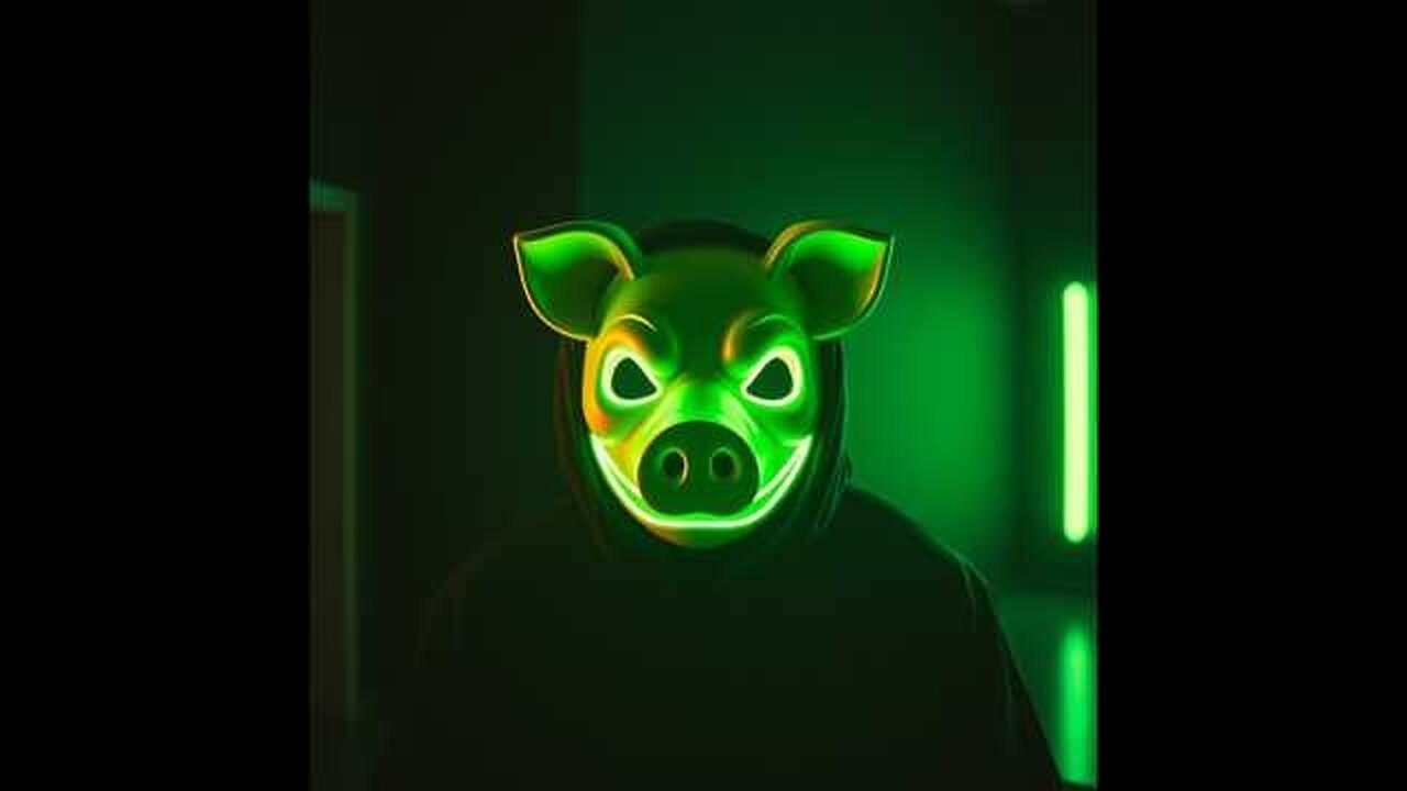 Spooky Green Piggy Streamer