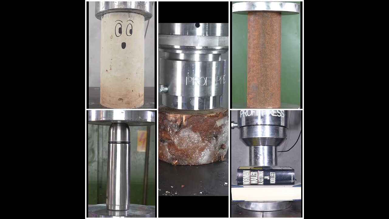 ASMR Hydraulic press that can press anything💀🔥