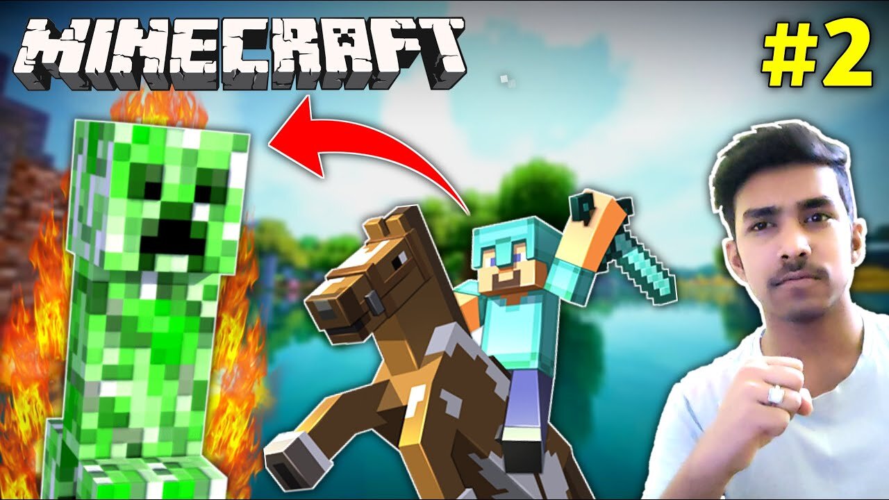 CREEPER KILLED MY HORSE _ MINECRAFT GAMEPLAY _8