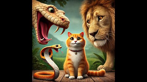 #cat fight snake#