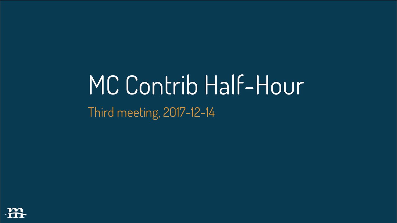 Drupal Contrib Half Hour, 2017-12-14