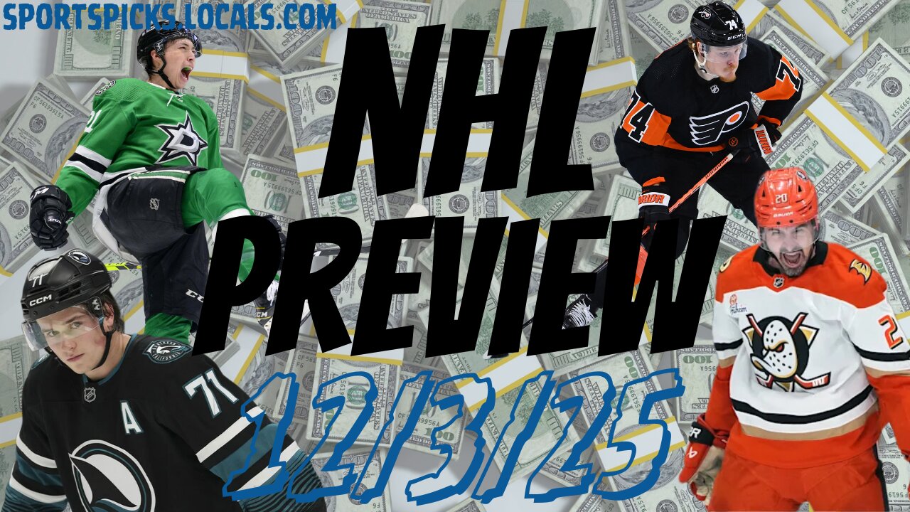 NHL Betting Preview - 12/3/25