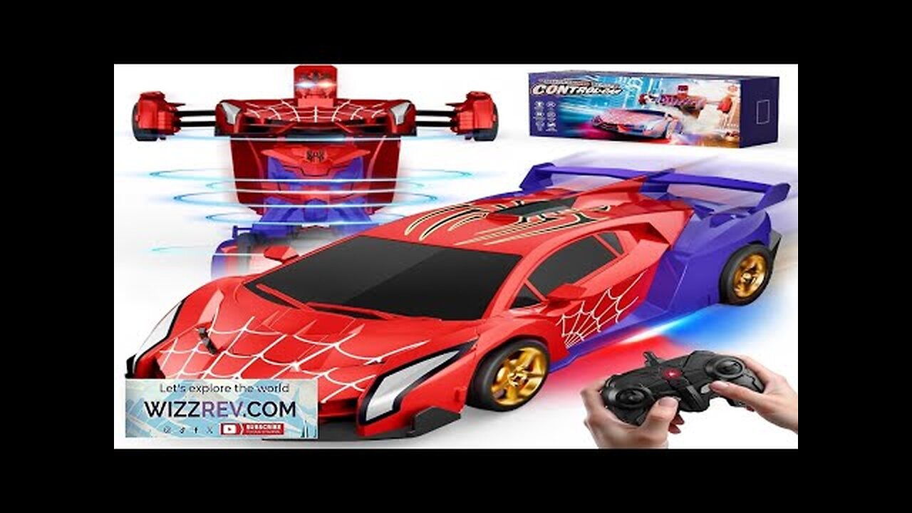 Spider Transform RC Cars Toys with Eye & Underbody Lights 2.4GHz Remote Review