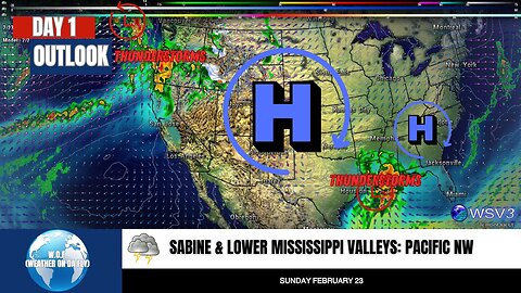 🚨 Feb 23: Thunderstorms Target Louisiana & Southern Mississippi!