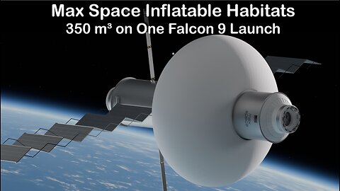 Max Space Inflatable Habitats: 350 m³ on One Falcon 9 Launch
