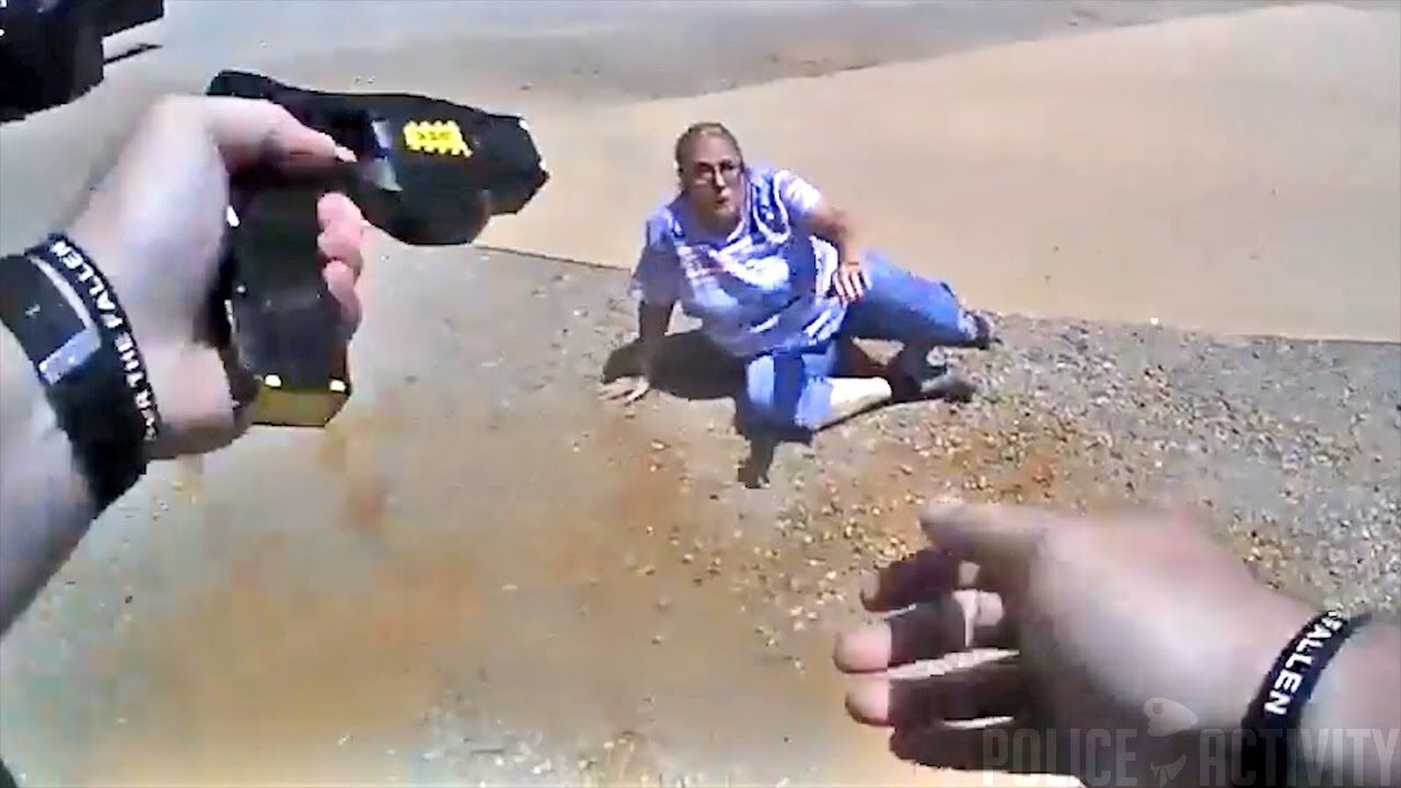 65-year-old Woman Gets Tased After Resisting Arrest and Refusing to Sign $80 Ticket#4653