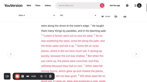 Mark 4 Parable of the Sower