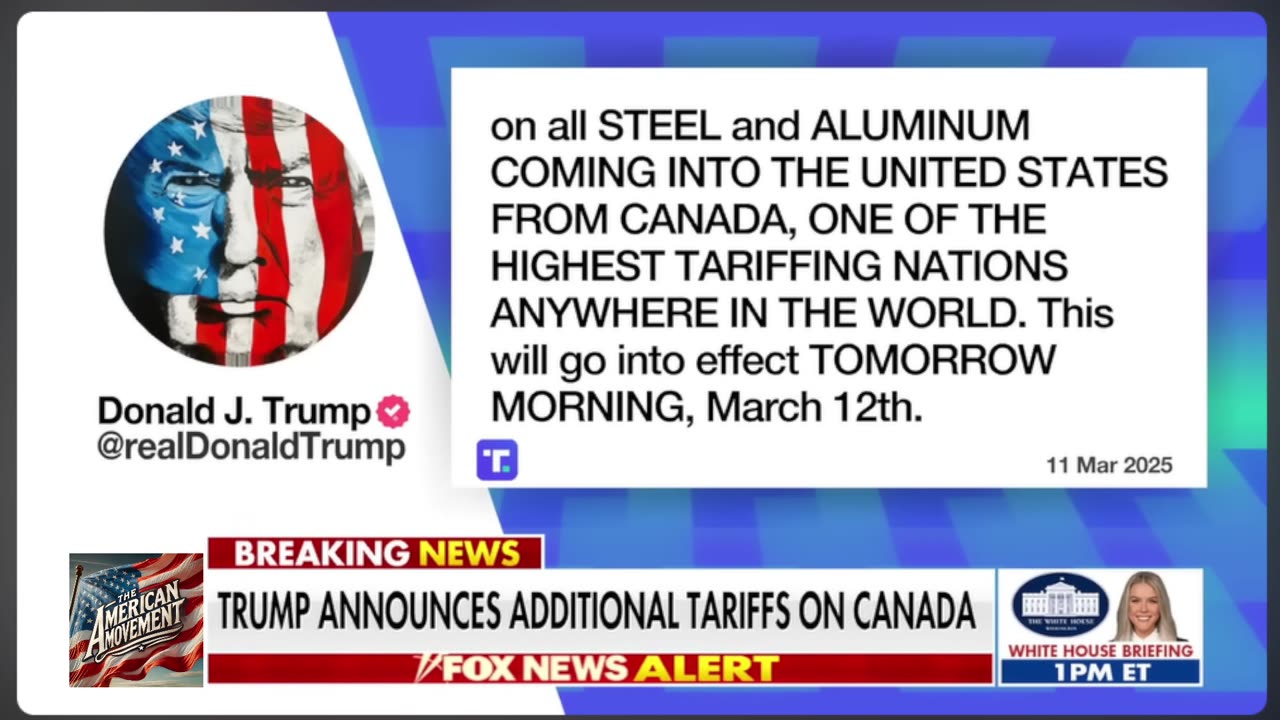 Trump Hiking the tariffs on Canada in response of Canada's threat