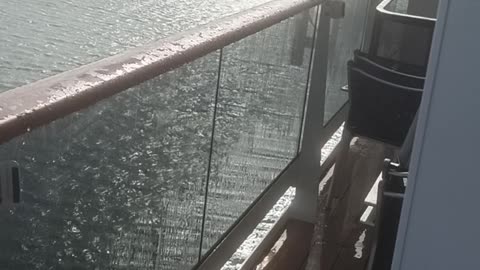 At sea