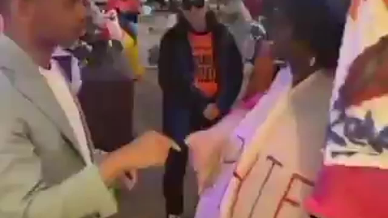 I ran into a few protestors outside of @FoxNews after my interview.