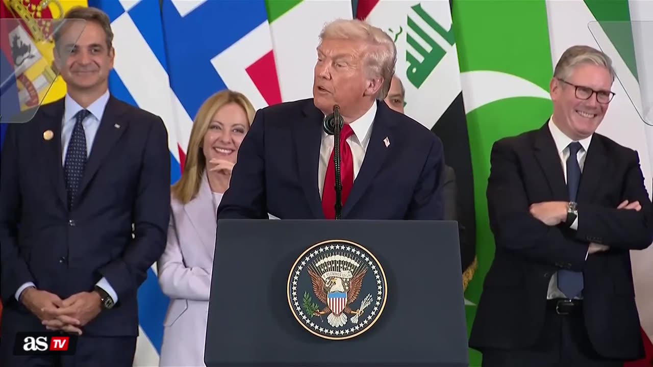 TRUMP jokes about MACRON at GAZA SUMMIT, leaving MELONI and STARMER in HYSTERICS