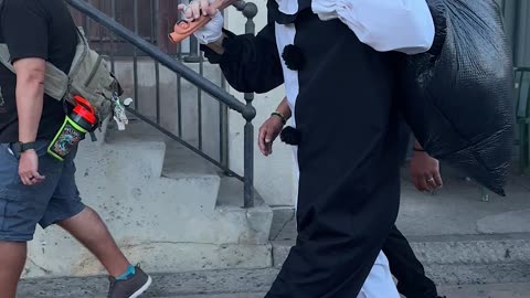 Art the Clown Meets Tiny Version Of Himself