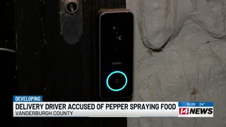 A DoorDash driver in Indiana has been accused of pepper-spraying food