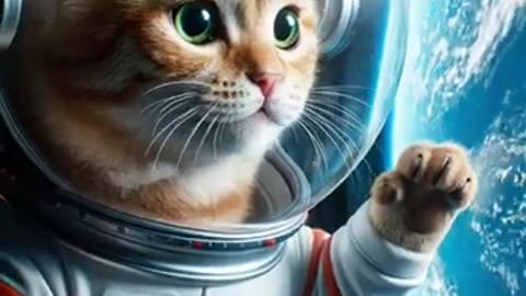 The golden astronaut cat