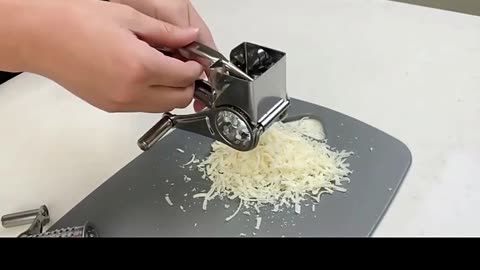 Handheld Stainless Steel Rotary Cheese Grater Kitchen Tool Garlic Carrot Cutter