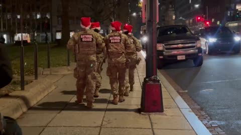 National Guard troops spotted patrolling DC wearing Santa hats