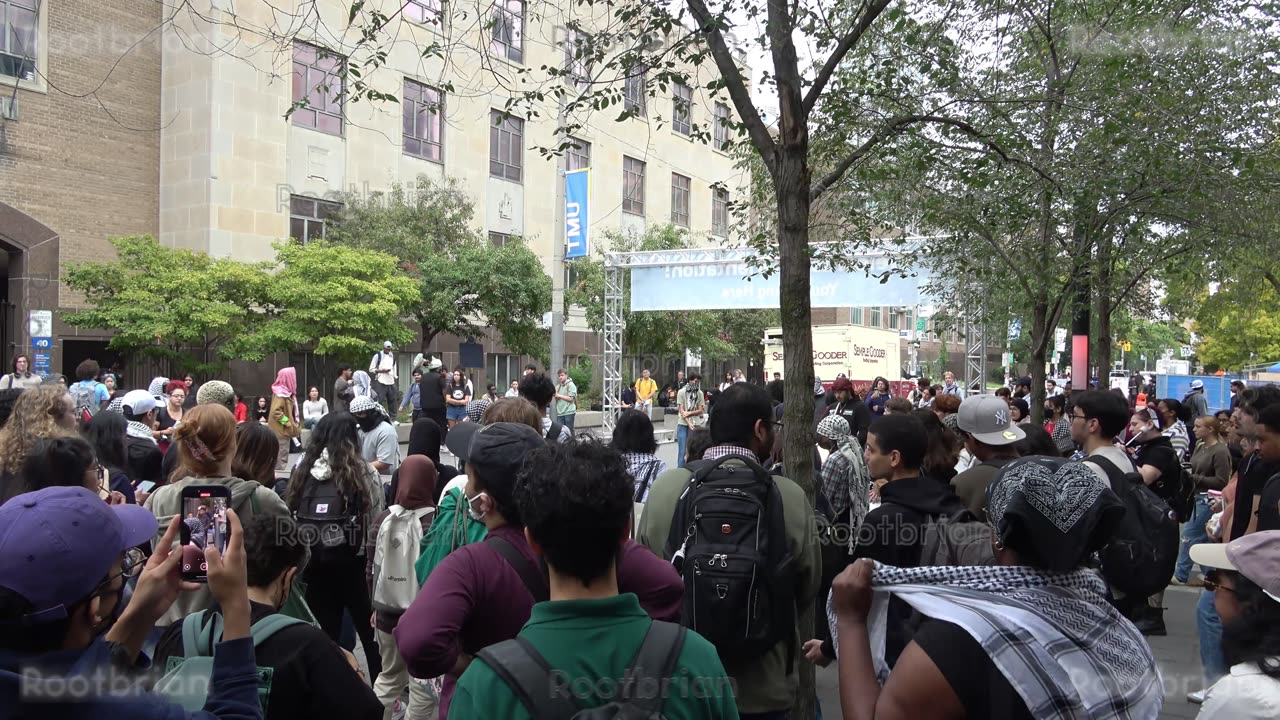 TMU/Toronto Metropolitan University Rally - Kerr Quad - SJP TMU - Emergency Walk Out