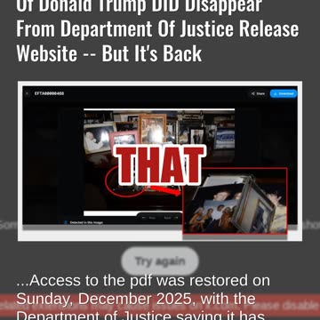 Fact Check: Epstein File EFTA00000468.pdf Showing Photos Of Trump DID Disappear From DOJ Website