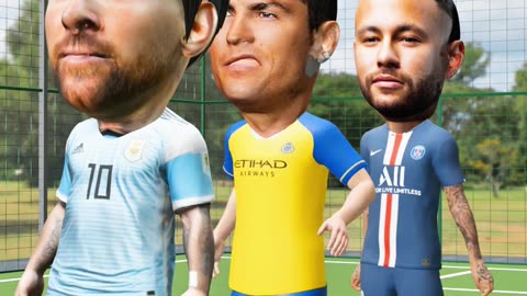 Messi, Ronaldo & Neymar's Slap Battle Gone Wrong #Messi #Ronaldo #Neymar #FunnyAnimation