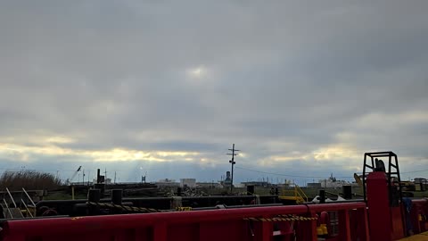 Cloudy & cold at Port Fourchon