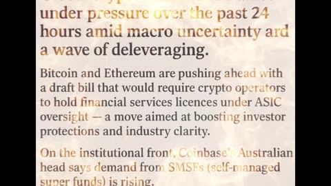 Crypto Markets under pressure