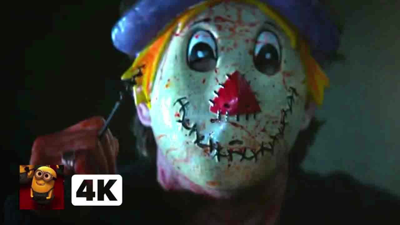 Halloween Ends (2022) 4K - Creepy Clown with a Corkscrew Kill _ Movieclips