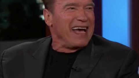 Arnold Schwarzenegger plays a trick on Sylvester Stallone
