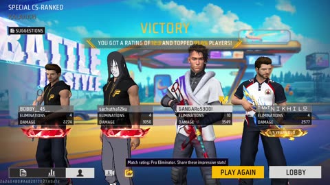 Free fire 🔥 max playing very hard level 😄