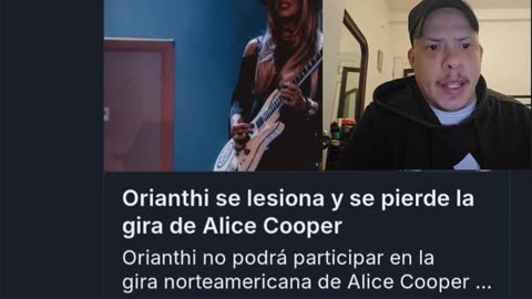 Orianthi se lesiona y se pierde la gira de Alice Cooper