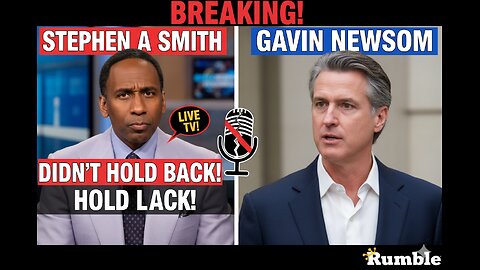 Stephen A Smith DIDN'T HOLD BACK On Gavin Newsom On LIVE TV!