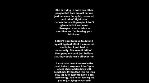 I’m not an evil person