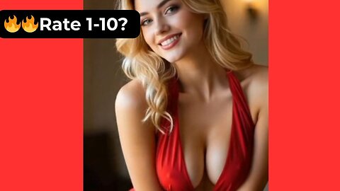 🔥 Rate Her in This Red Dress 1-10? 😍 Supermodel 4K