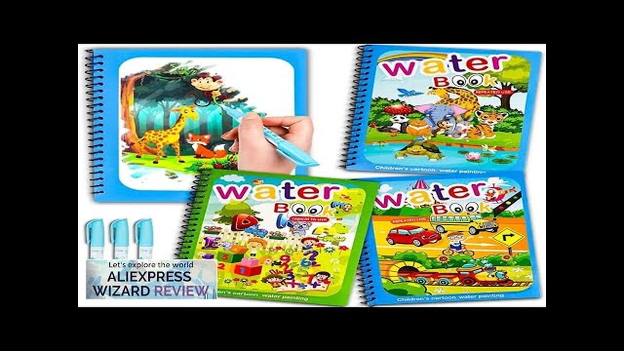 Magical Book Water Drawing Montessori Toys Reusable Coloring Book Magic Water Drawing Review