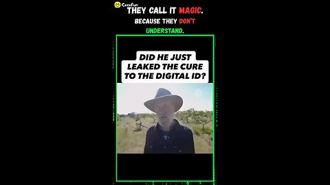 DID HE JUST LEAKED THE CURE TO THE DIGITAL ID?