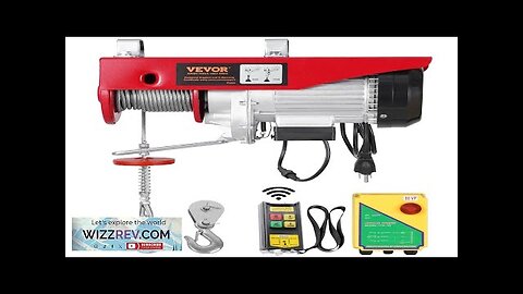 VEVOR Electric Hoist Crane Winch 1760 lbs with 328 ft Wireless Remote Review