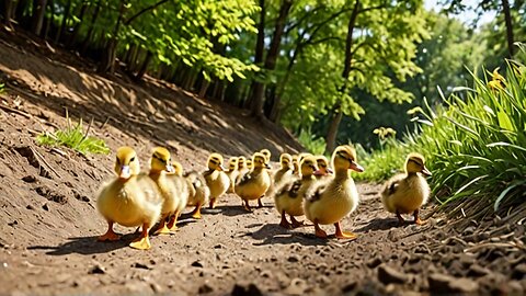 Conquering The Steep Slide - Ducklings Nail It -