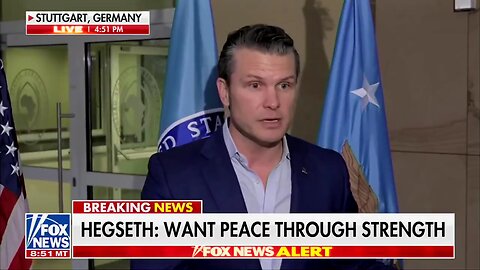 Secretary of Defense Pete Hegseth: President Trump is committed, as he was in the first term