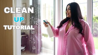 [4K USA] Soft Pink Raincoat Try-On & Cleaning Haul 🌸 Instant Mood-Booster | Soft Pink Raincoat