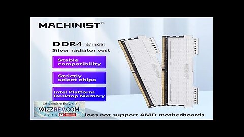 MACHINIST 16GB 8GB 2133HMz 2666HMz 3200HMz DDR4 Desktop Memory with Heat Sink Review