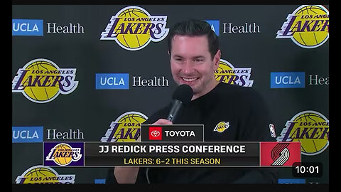 JJ Redick post-game interview after Lakers win at Portland
