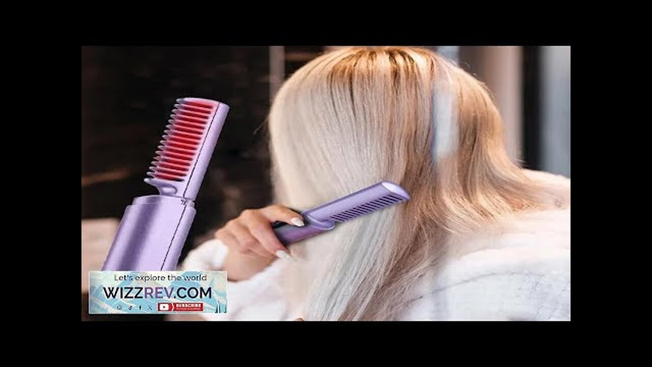 Portable Mini Electric Hair Brush Dual Use Hair Straightener Curler USB Charging Review