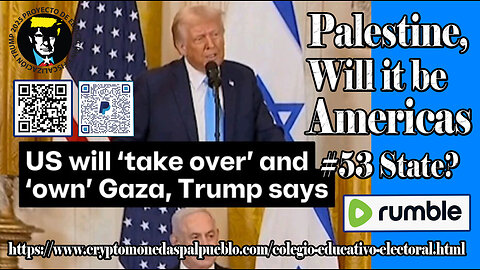 PALESTINE #51 STATEHOOD, GENIUS TRUMP 2025