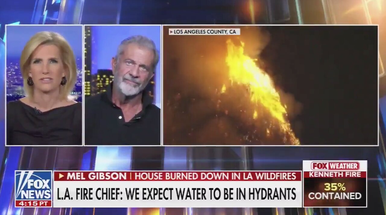 Mel Gibson: Horrific. “I know they were messing with the water. California has a lot problems that baffle the mind