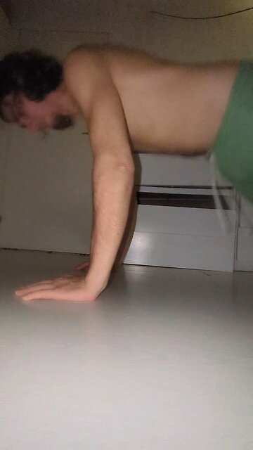 Doing spiderman pushups