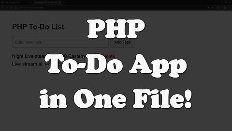 PHP To-Do List App for Beginners | Build CRUD in One File!