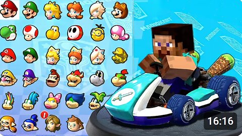 Mario Kart 8 Duluxe - All Minecraft Special Map With Steve